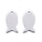 Stainless Steel Fish Charms, Silver Color Plated, 13x7x1mm, Hole: 1mm