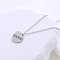 Stainless Steel Crystal Rhinestone Heart Pendant Necklaces for Women, Stainless Steel Color