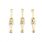 Zinc Alloy Links Connector Charms, Light Gold, Knot Shape, 29x4.5x3.5mm, Hole: 1.2mm