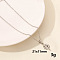 Stainless Steel Star Pendant Necklaces, PVD Vacuum Plating, Stainless Steel Color, 15.75 inch(40cm)