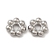 Non-Tarnish 304 Stainless Steel Spacer Beads, Flower, Granulated Beads, Stainless Steel Color, 3x1mm, Hole: 0.8mm