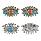 AHANDMAKER 4Pcs Evil Eye Fashion Brooch Pin Colorful Rhinestone, Evil Eye Retro Charm Lapel Pins for Party Gift Hats Scarf Sweater Shawl Cardigan