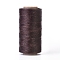 Waxed Polyester Cord, Micro Macrame Cord, Waxed Sewing Thread, Flat, Coconut Brown, 0.8mm, about 284.33 yards(260m)/roll