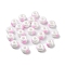 Glass Hand Drawn Beads, Rondelle, Heart, White, 10x6mm, Hole: 3mm