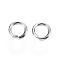 Tarnish Resistant 304 Stainless Steel Open Jump Rings, Stainless Steel Color, 12 Gauge, 12x2mm, Inner Diameter: 8mm