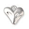 Brass Pendants, Cadmium Free & Nickel Free & Lead Free, Heart, Real Platinum Plated, 25x25x7mm, Hole: 4mm