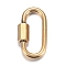304 Stainless Steel Screw Carabiner Lock Charms, for Necklaces Making, Quick Links, Oval, Golden, 26x13x2mm, Screw: 7x4.5mm