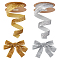 2Roll 2 Color Chinlon Ribbon, with Glitter, Performance Decoration, Flat, Mixed Color, 1-1/8 inch(27mm), about 10.94 Yards(10m)/Set