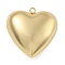 Heart Brass Pendants, Cadmium Free & Nickel Free & Lead Free, Real 18K Gold Plated, 36.5x35.5x17mm, Hole: 3mm