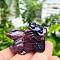 Natural Garnet Carved Figurines Statues for Home Desktop Decoration, Dragon, 40mm