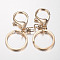 Iron Alloy Lobster Claw Clasp Keychain, Light Gold, 68x30mm