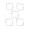 Brass Beads Frames, Cadmium Free & Lead Free, Square, 925 Sterling Silver Plated, 15x15x1mm