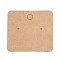 Blank Kraft Paper Earring Display Cards, Rectangle, BurlyWood, 4.5x5x0.05cm, Hole: 1.5mm
