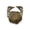 Adjustable Antique Bronze Tone Filigree Brass Ring Component Cabochon Settings, Tray: 15mm, 18mm