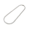 Cubic Zirconia Classic Tennis Necklace for Girl Women Gift, Chain Necklaces with Rack Plating Brass Fold Over Clasps, Lead Free & Cadmium Free, Long-Lasting Plated, Platinum, 16-1/8 inch(41cm)