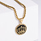 Retro Rock Punk Crown 304 Stainless Steel Pendant Necklaces, Golden