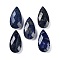 Natural Lapis Lazuli Pendants, Faceted, Teardrop, 25x13x6mm, Hole: 1mm