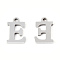 201 Stainless Steel Charms, Alphabet, Letter.E, 9x6x1mm, Hole: 1mm