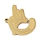 201 Stainless Steel Pendants, Mouse Charm, Golden, 22.5x23.5x1.5mm, Hole: 1mm
