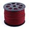 Faux Suede Cords, Faux Suede Lace, Dark Red, 1/8 inch(3mm)x1.5mm, about 100yards/roll(91.44m/roll), 300 feet/roll