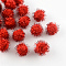 Handmade DIY Doll Craft Pom Pom Yarn Pom Pom Balls, with Metallic Cord, Red, 15mm, about 1000pcs/bag
