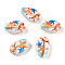 Printed Cowrie Shell Beads, No Hole/Undrilled, Starfish
 Pattern, Starfish, 18.5~22x13~14.5x6~7.5mm