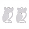 Non-Tarnish 201 Stainless Steel Stamping Blank Tag Pendants, Owl, Stainless Steel Color, 21.5x12.5x1mm, Hole: 2mm