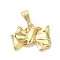 Rack Plating Brass Pendants, Long-Lasting Plated, Lead Free & Cadmium Free, Bowknot, Real 18K Gold Plated, 16x21.5x2.5mm, Hole: 9x4mm