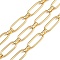 Brass Oval Link Chains, with Spool, Unwelded, Lead Free & Cadmium Free, Long-Lasting Plated, Lead Free & Nickel Free & Cadmium Free, Real 18K Gold Plated, 15x6x1.2mm