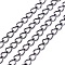 Brass Twisted Chains, Curb Chains, Soldered, with Spool, Lead Free & Cadmium Free, Gunmetal, 4x3x0.45mm, about 301.83 Feet(92m)/roll