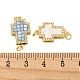 Покрытие стойки латунное микропаве кубический цирконий KK-S373-06G-3