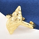 Латунь регулируемые манжеты кольца RJEW-C139-02G-3