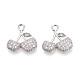 Латунные микро проложить кубического циркония подвески KK-T074-73P-1