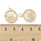 Латунные микропаве прозрачные подвески с фианитом KK-L211-018G-02-3