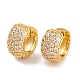 Серьги из латуни с фианитом EJEW-S219-12G-03-1