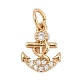 Латунные микро проложить кубического циркония подвески KK-Q096-03A-G-1