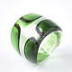 Ручной работы серебро Lampwork фольги шириной полосы кольца RJEW-Q150-M11-B-1-5