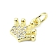 Латунные микро проложить кубического циркония подвески KK-H475-26A-02G-2