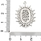 Латунные микро проложить кубического циркония подвески KK-L228-23P-3