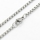 Мужские ожерелья из нержавеющей стали 304 с цепочкой-коробкой STAS-O037-67P-1