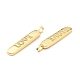 Латунные микропаве прозрачные подвески с фианитом KK-G416-08G-3