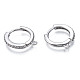 Латунные серьги-кольца из микро-паве с фианитами X-KK-T063-013P-NF-2