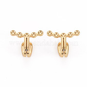 Серьги-клипсы из латуни со стразами KK-S356-432-NF