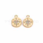 Латунные микропаве прозрачные кубические циркониевые подвески KK-S356-458-NF