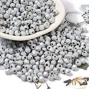 Выпечка расписных стеклянных бусин SEED-C004-01P