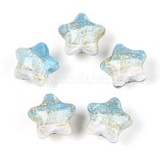 Прозрачные смоляные эмалевые бусины RESI-N043-02C