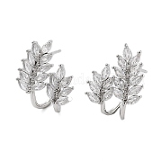Серьги-гвоздики из латуни с покрытием из листовой стали EJEW-N055-30P-RS