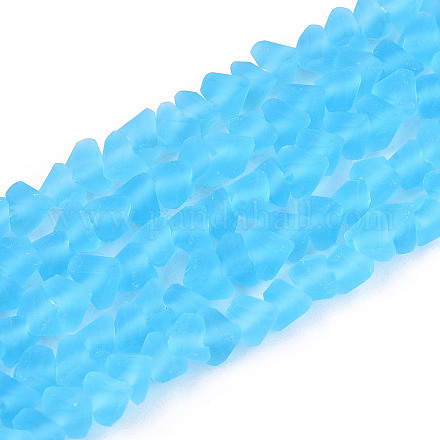 Матовые прозрачные стеклянные бусины GLAA-N016-4mm-06-1