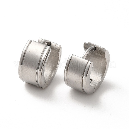 Толстые серьги-кольца из нержавеющей стали марки 304 EJEW-P255-01P-1