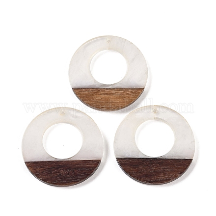 Подвески из смолы и дерева WOOD-F015-14C-1